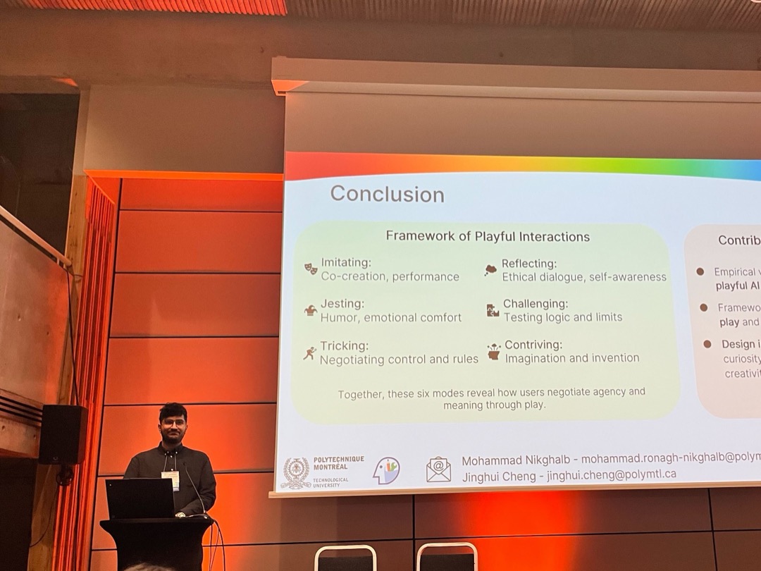 Nik presenting our paper at CSCW2025